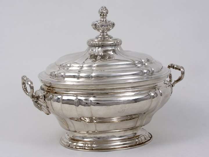 A Very Fine German Silver Soup Tureen and Cover